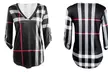 1x oder 2x Karierte Damen-Tunika in der Farbe nach Wahl - Second Medium