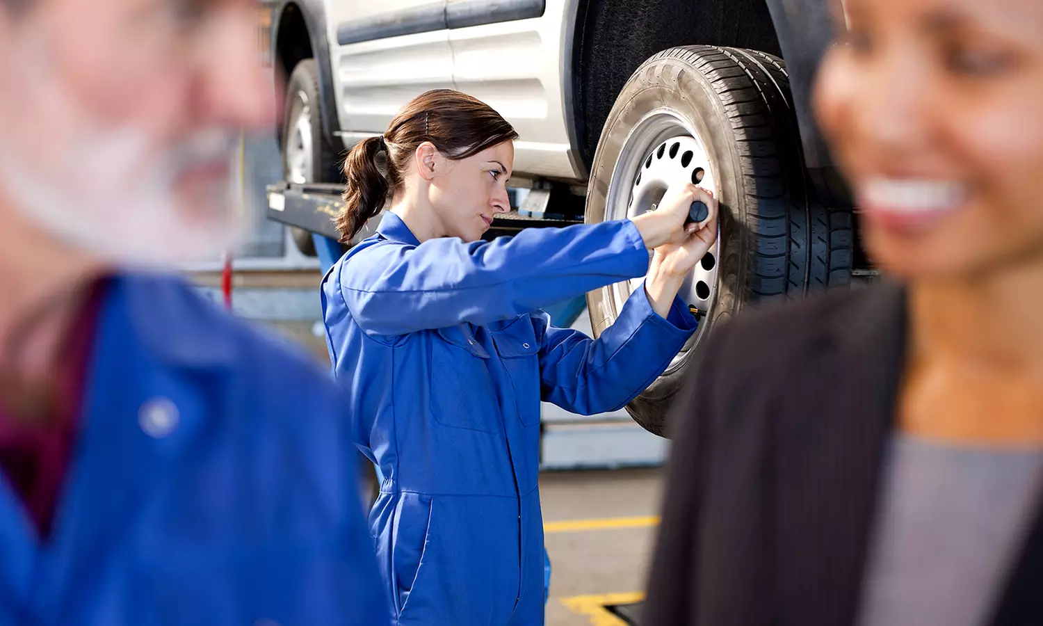Four Wheel Alignments for a Sedan, SUV, Van, or Truck at H & E Align (Up to 18% Off) - Primary Image