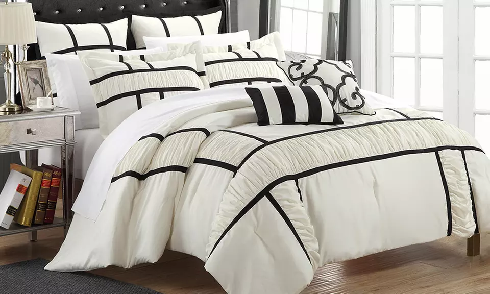 7-Piece Contemporary Design Comforter Sets - Second Medium