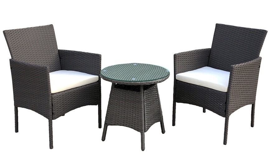 Image 2: Rattan-Effect Bistro Set