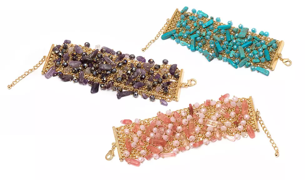 Semi-Precious Gemstone Beaded Bracelets - Primary Image