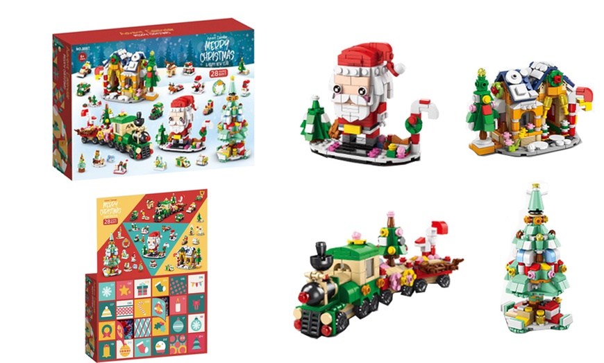 Image 7: Six in One Christmas Advent Calendar Building Blocks