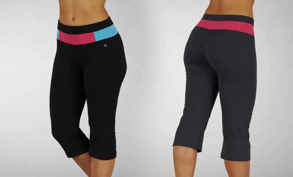 $16.99 for Bally Fitness Tummy-Control Dry-Wik Capris ($55 List Price). 5 Colors. Free Shipping and Returns. - Second Medium