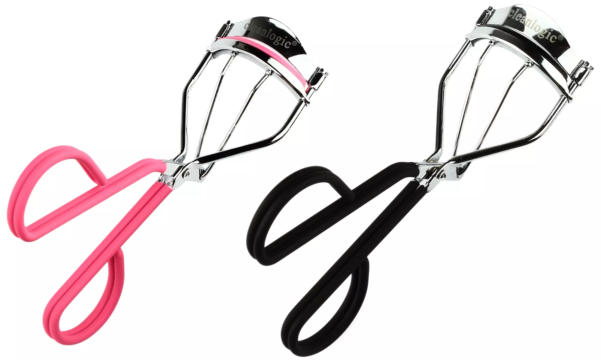 2-Pack of Cleanlogic Eyelash Curlers in Pink and Black - Primary Image