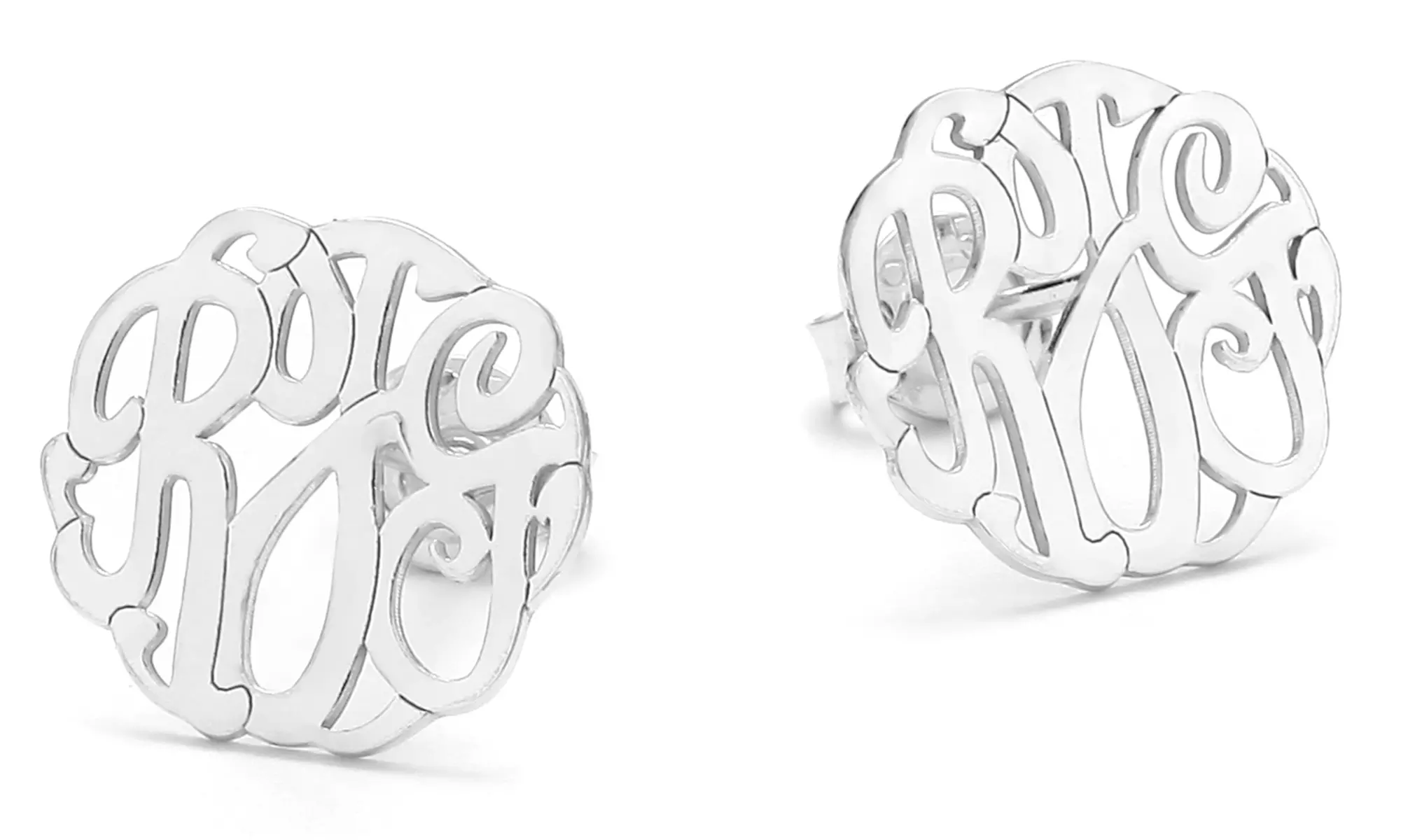 One or Two Sets of Monogram Earrings from SilvexCraft Design (Up to 75% Off) - Second Medium