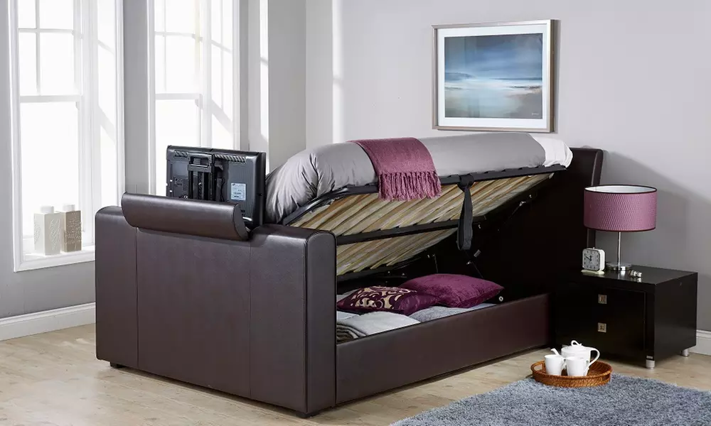 Brooklyn TV Bed with Optional Side Lift Ottoman Storage from £369 With Free Delivery (Up to 57% Off) - Primary Image