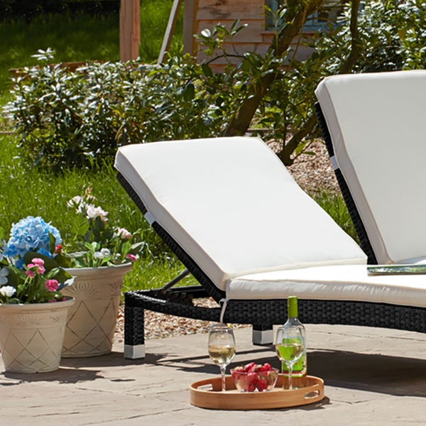 Up To 50 Off Palermo Rattan Effect Lounger Groupon