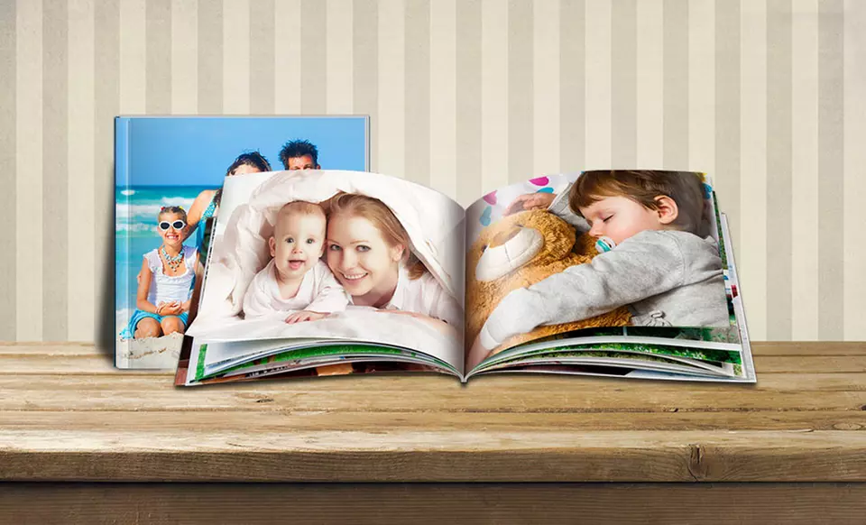 Personalized 8"x6", 8"x8", or 8.5"x11" Hardcover Photo Book from Printerpix; from $4.99—$14.99 - Primary Image