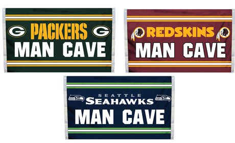 NFL Man Cave Flag with Grommets (3'x5')