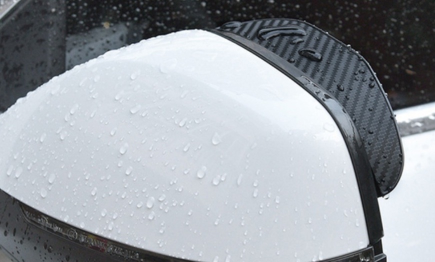 Image 8: One, Two or Four Pairs of Universal Car Rearview Mirror Rain Shields