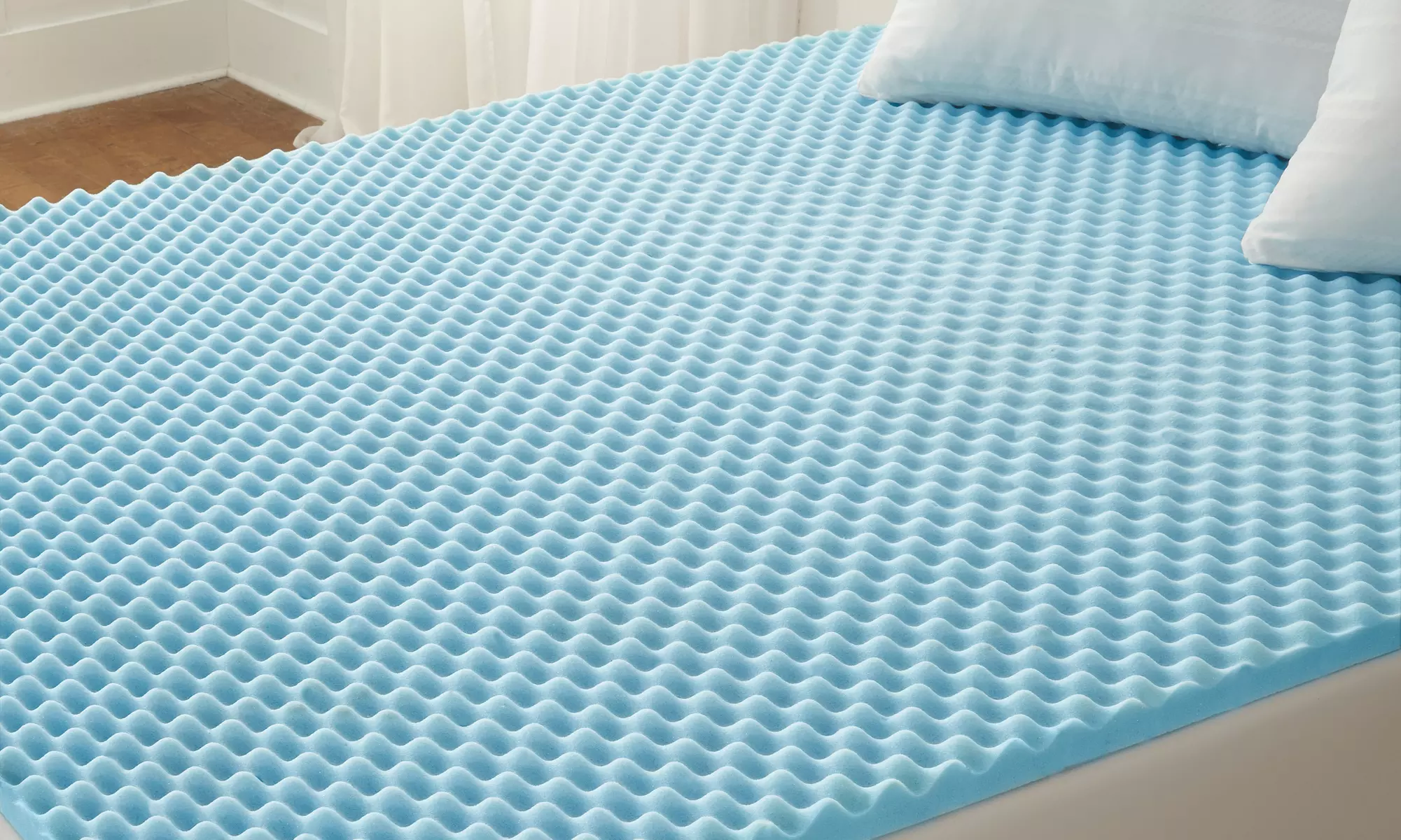 Cool-Blue Memory Foam Mattress Topper - Primary Image