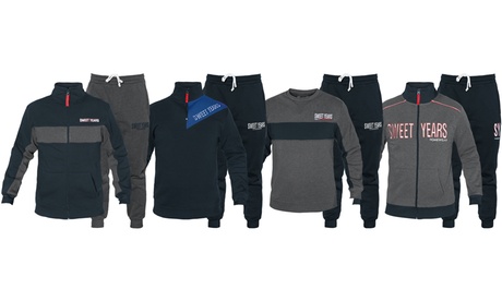 Tuta da uomo Sweet Years, in cotone felpato, disponibile in 4 colori, 4 modelli e 4 taglie