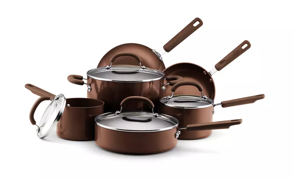 EarthPan II Eco-Friendly 10-Piece Nonstick-Cookware Set in Espresso or Terra Cotta. Free Returns. - Second Medium