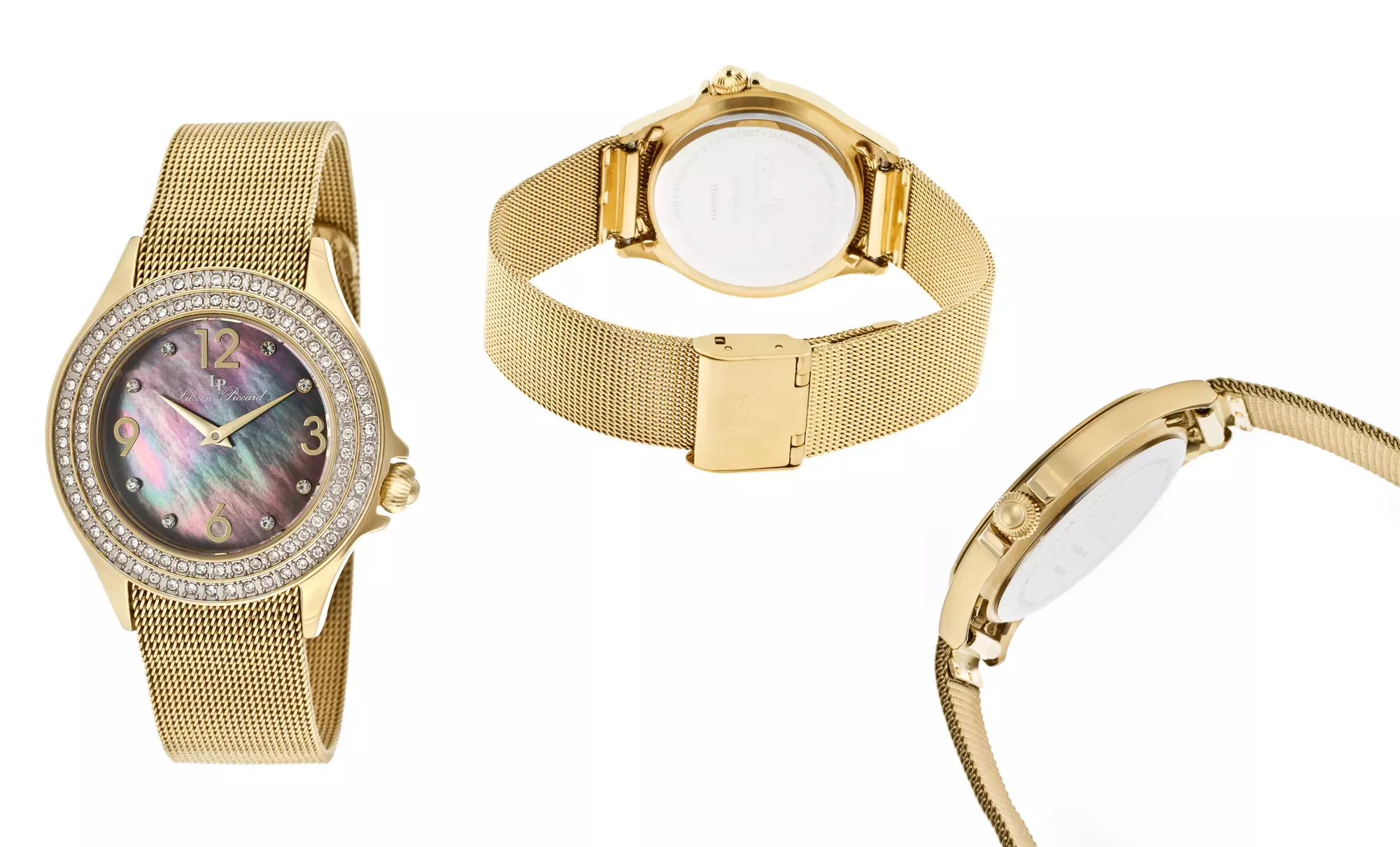 Lucien Piccard Women's Stainless Steel Watch with Balmhorn Austrian Crystal Bezel - Second Medium