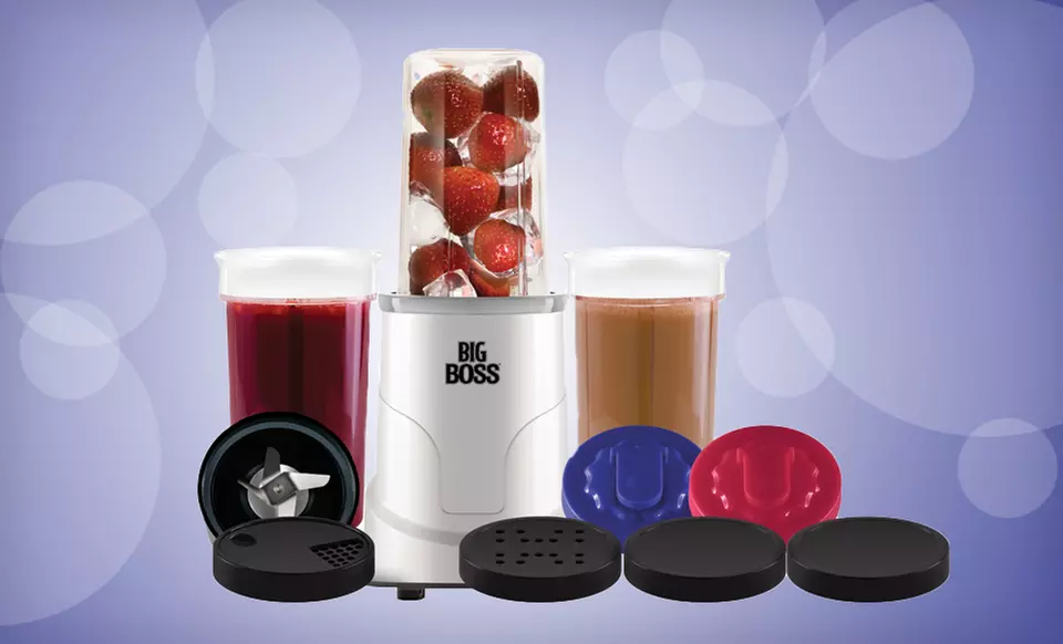 $29.99 for a Big Boss 15-Piece 300-Watt Countertop Blender System ($49.99 List Price) Free Shipping and Returns. - Primary Image