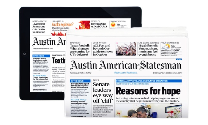 Newspaper Subscription - Austin American-Statesman | Groupon