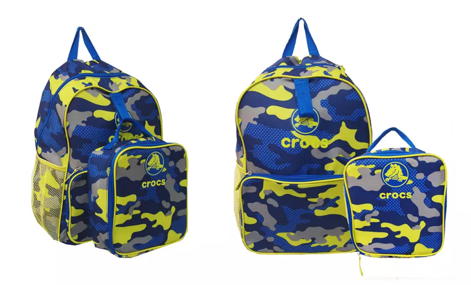 Crocs Kid's Backpack with Detachable Lunch Bag. Multiple Colors Available. Free Returns. - Second Medium