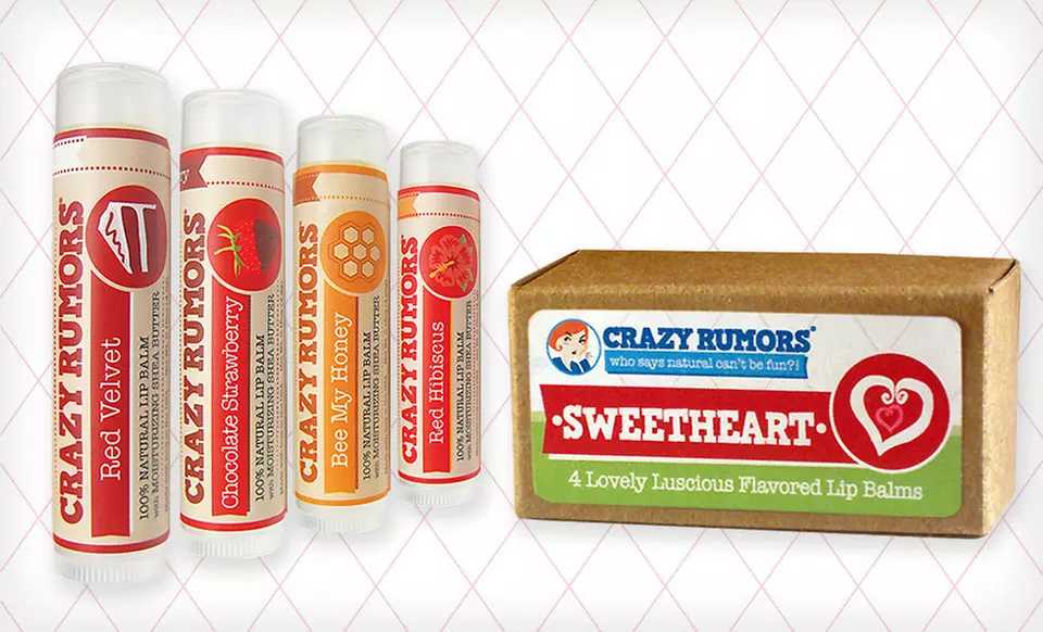 $8 for a Crazy Rumors All Natural 4-Piece Lip Balm Sweetheart Gift Box ($13.49 List Price) - Primary Image