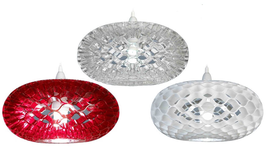 Image 1: Honeycomb Pendant Light Shades