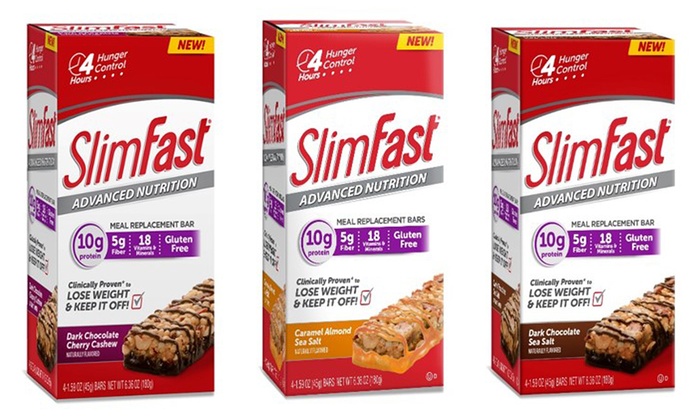 Slimfast Meal Replacement Or Snack Bars (3-Boxes) | Groupon