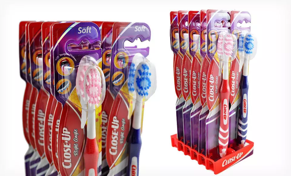 $9.99 for a 12-Pack of Close-Up Right Angle Soft or Medium Toothbrushes ($23.99 List Price) - Primary Image