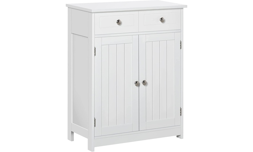 Image 6: Kleankin Freestanding Bathroom Storage Cabinet