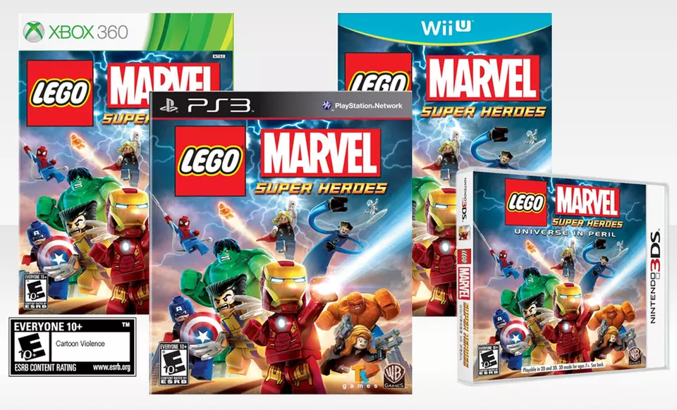 Lego Marvel Super Heroes for 3DS, Wii U, Xbox 360, or PS3 - Primary Image