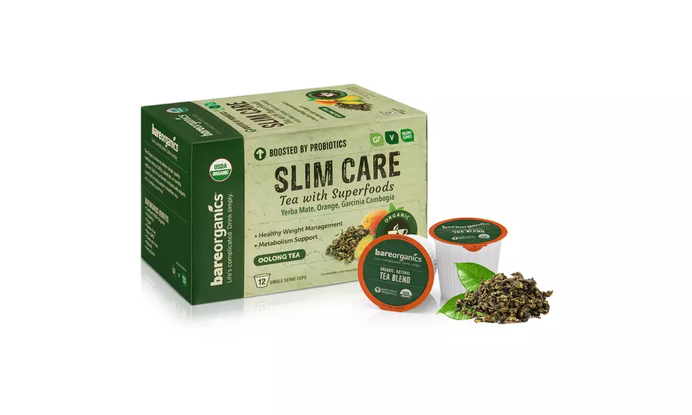 BareOrganics Slim Care Tea with Superfoods Single Serve Cups (12-Count) - Primary Image