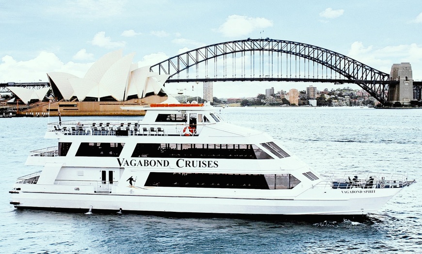 Image 2: 90 Min Vivid Cruise with Hot Finger Food & Front-row Fireworks Access