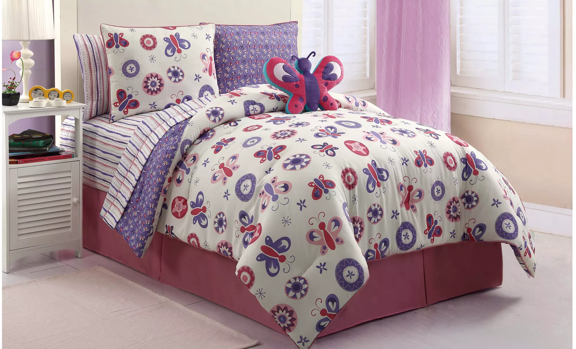 Kids' 7- or 9-Piece Comforter Set with Plush Toy. Twin or Full Size from $49.99–$54.99. Multiple Designs. Free Returns. - Primary Image