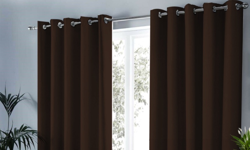 Image 4: Eyelet Blackout Curtains
