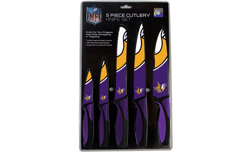 Image 55: The Sports Vault NFL Kitchen Knife Set (5-Piece)
