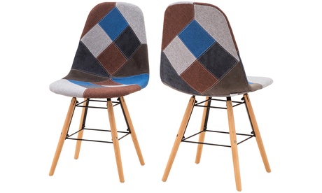 Set di 4 sedie Neon con gambe in faggio