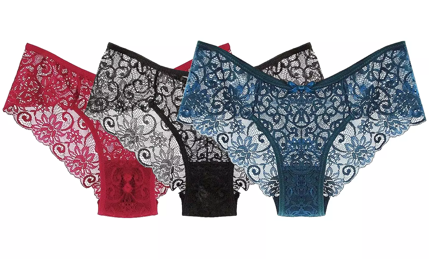 Lot de 3 ou 6 boxers en dentelle - Primary Image