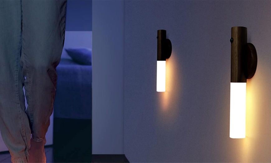 Image 1: Two or Four Magnetic USB Rechargeable Wall Lights with Motion Sensor