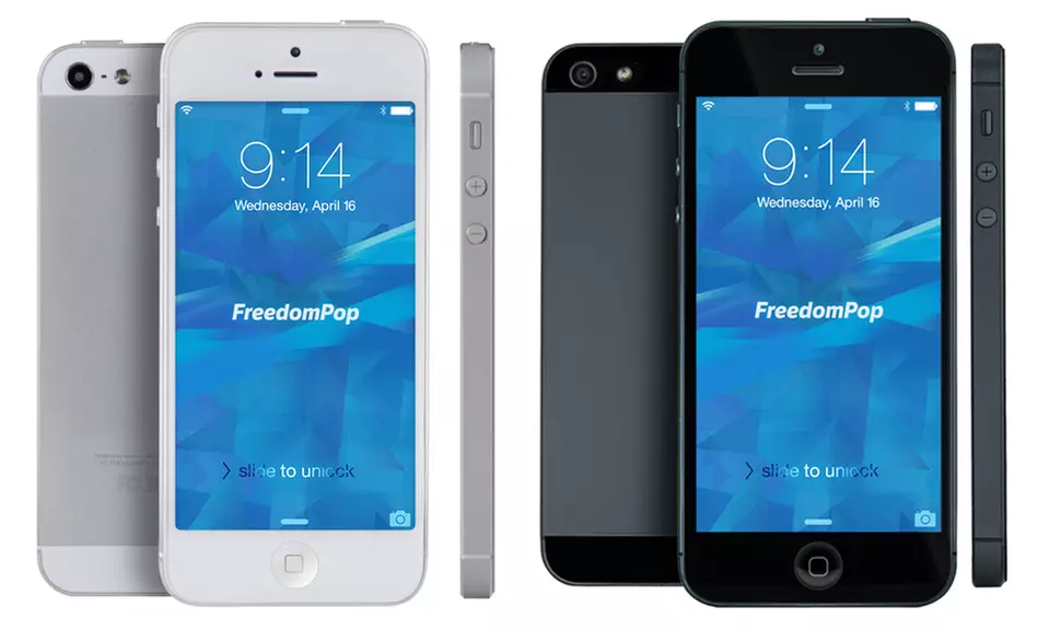 Free Talk, Text, and Data with Apple iPhone 5 16GB from FreedomPop (Certified Pre-Owned) - Primary Image