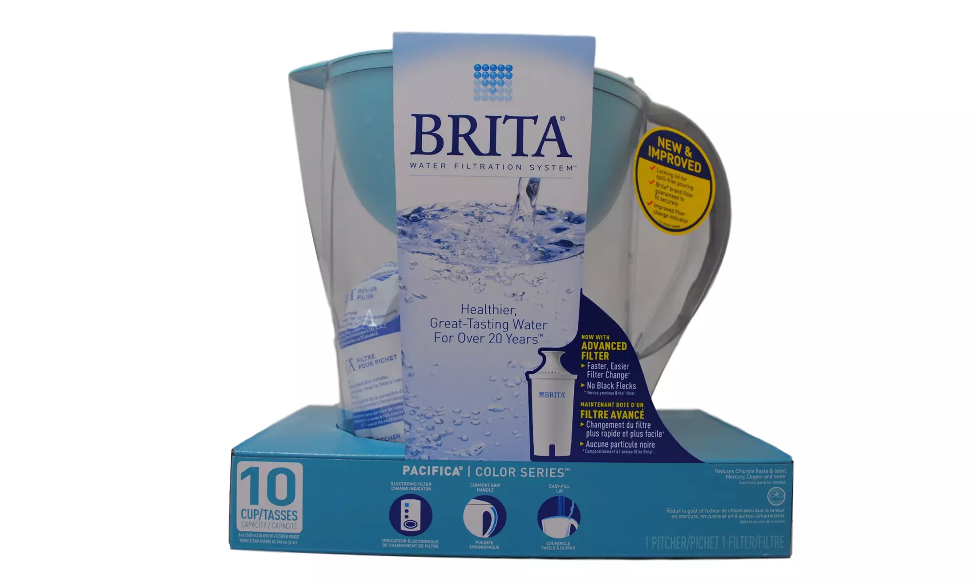 Brita Pacifica 10-Cup Water Filter Pitcher - Second Medium