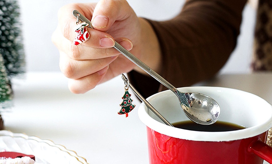 Image 1: Christmas Pendant Teaspoons