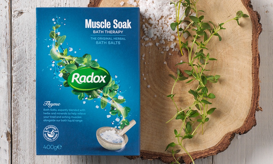 Image 8: Radox Bath Therapy Muscle Soak Herbal Bath Salts 400g