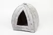 Paw Print Faux Fur Igloo Cat Bed in Choice of Colour for £7.99 - Image 4