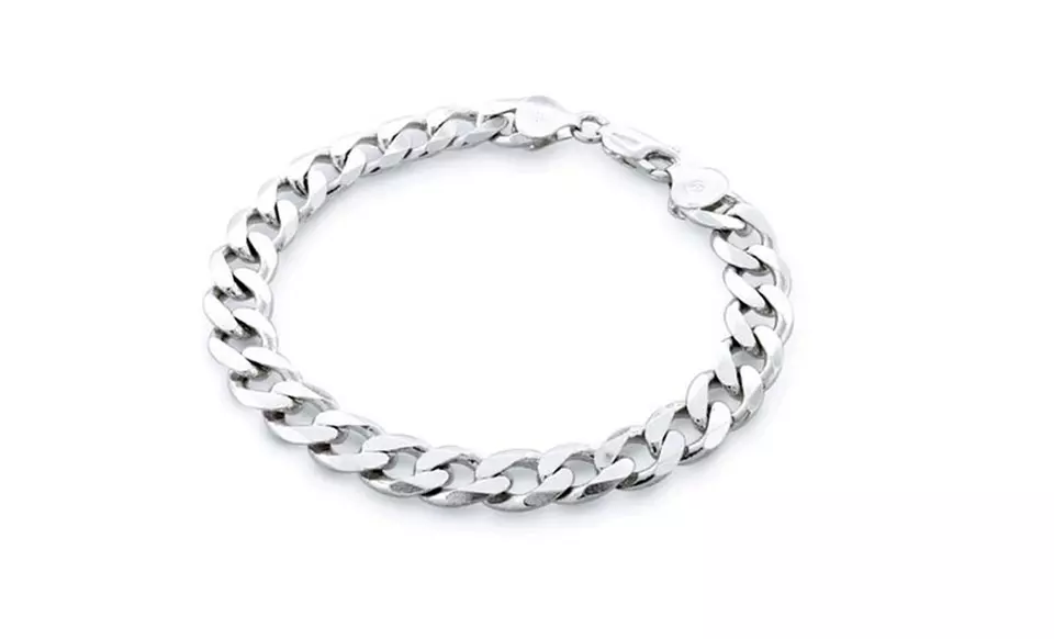Men's Italian Solid Sterling Silver Bracelets - Primary Image