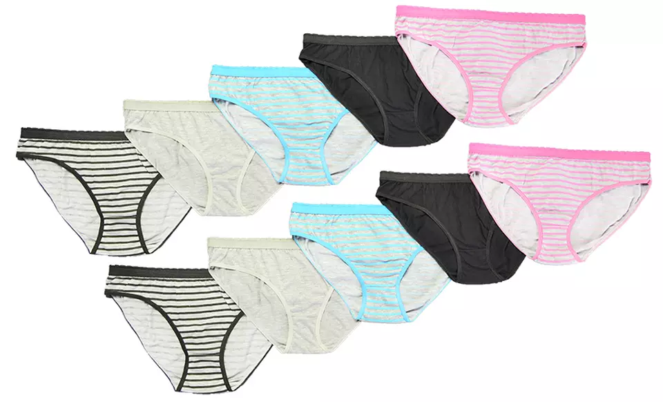 Women's Bikini Panties (10-Pack) (Sizes S, M, XL) - Primary Image