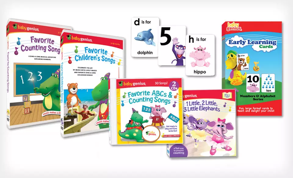 $19.99 for $50 Worth of Educational Kids’ DVDs, CDs, and Books from Baby Genius - Primary Image