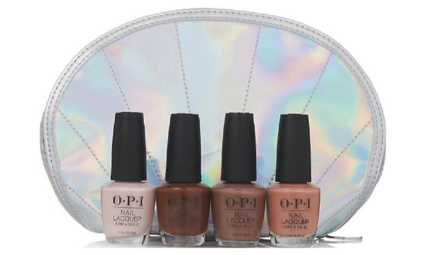 Image 2: Opi Malibu Collection Nail Polish Mini Gift Set with Optional Bag