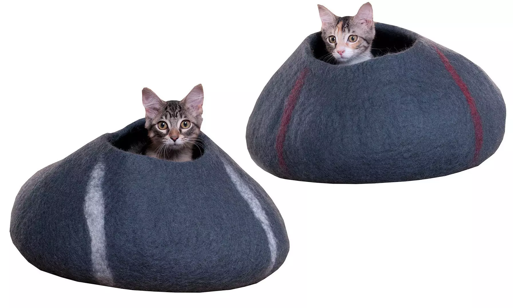 Purrfect Feline Handmade in Nepal Wool Cocoon Cat Bed  - Primary Image
