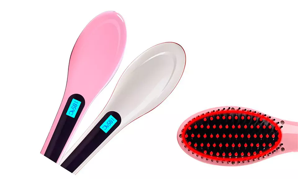 Extreme LED Straightening De-tangling Hair Brush - Second Medium