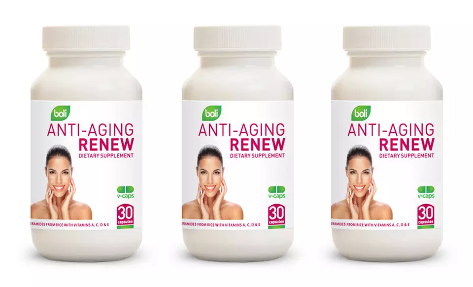  Buy 2 Get 1 Free: 30-Count Packs of Boli Anti-Aging Renew Phytoceramides Dietary Supplement    - Primary Image