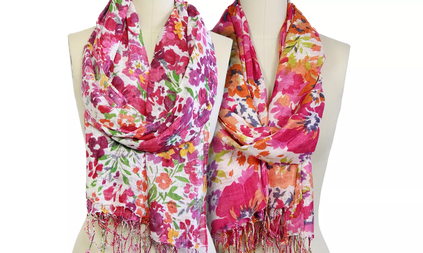 Spring Floral Fashion Scarves - Primary Image