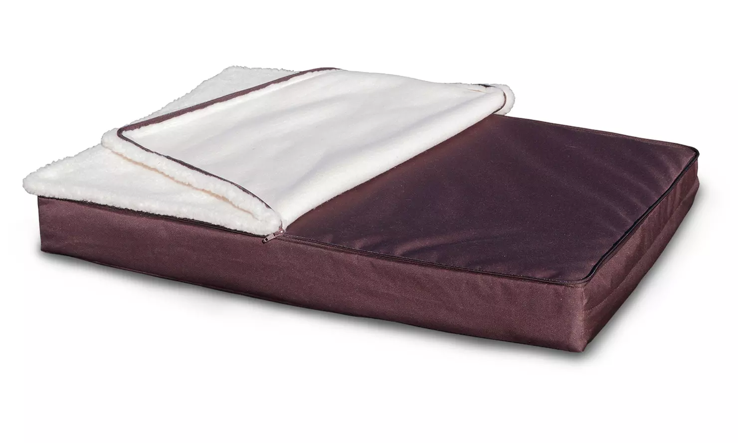 2-in-1 Indoor/Outdoor Pet Bed with Removable Sherpa Top - Primary Image