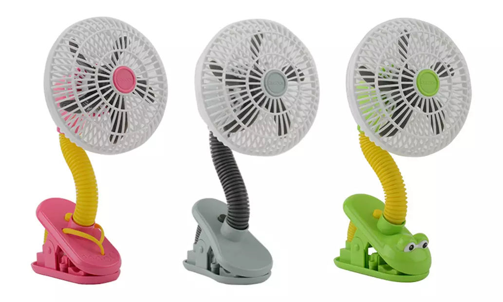 O2COOL 4" Portable Battery-Operated Stroller Clip Fan with Flexible Neck - Primary Image